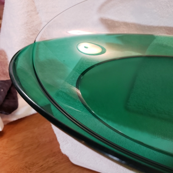 Vintage Tupperware Butterfly Platter Sheerly Elegant Green Acrylic 5375 - Picture 5 of 12